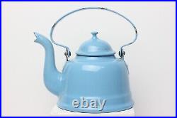 Antique German Gebruder Bing Blue Enameled Kitchen Pot Set, 1920, Germany