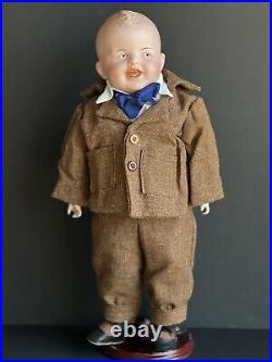 Antique German Gebruder Heubach 8191 Laughing Boy Bisque Shoulder Head Doll