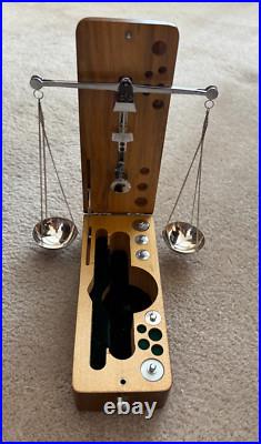 Antique German Gold Scale Weight Wood Box Traveling Jewelers Apothecary vintage