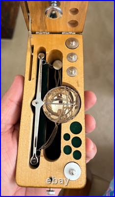 Antique German Gold Scale Weight Wood Box Traveling Jewelers Apothecary vintage