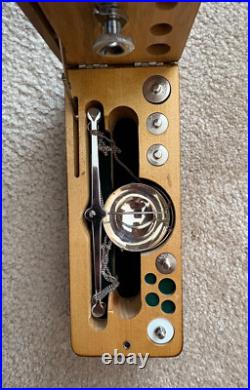 Antique German Gold Scale Weight Wood Box Traveling Jewelers Apothecary vintage