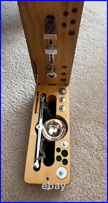 Antique German Gold Scale Weight Wood Box Traveling Jewelers Apothecary vintage