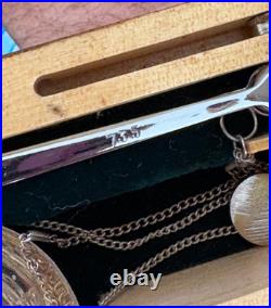 Antique German Gold Scale Weight Wood Box Traveling Jewelers Apothecary vintage