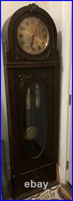 Antique German Granddaughter clock 74 x 19.5 x 10 (Vintage circa 1850-1899) Antique German Granddaughter clock 74 x 19.5 x 10 (Vintage circa 1850-1899)
