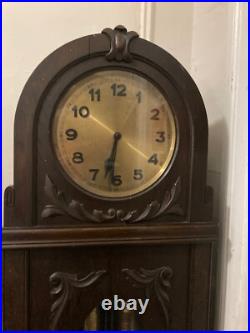 Antique German Granddaughter clock 74 x 19.5 x 10 (Vintage circa 1850-1899) Antique German Granddaughter clock 74 x 19.5 x 10 (Vintage circa 1850-1899)