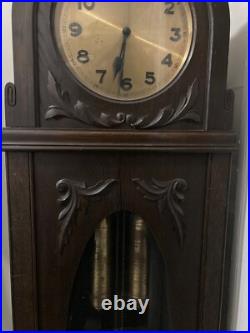 Antique German Granddaughter clock 74 x 19.5 x 10 (Vintage circa 1850-1899) Antique German Granddaughter clock 74 x 19.5 x 10 (Vintage circa 1850-1899)