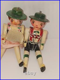 Antique German Grodnertal Miniature Wood Carved Peg Jointed Doll