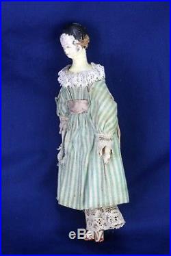 Antique German Grodnertal Wood Doll 6 ca1830