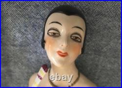 Antique German Half Doll Large flapper 1920 Exquisite Lady Perfect Porcelain