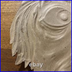 Antique German Halloween Embossed Die Cut Witch Face withMoon & Stars Hat 1920's