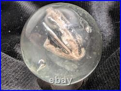 Antique German Handmade Sulphide Marble Frog Figure UNPOLISHED UV 1.18 1-3/16 Antique German Handmade Sulphide Marble Frog Figure UNPOLISHED UV 1.18 1-3/16