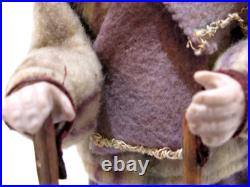 Antique German Heubach Bisque Doll Skier Candy Container