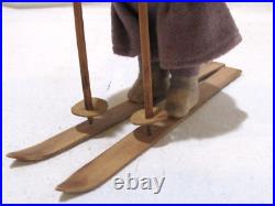 Antique German Heubach Bisque Doll Skier Candy Container