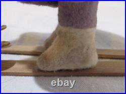 Antique German Heubach Bisque Doll Skier Candy Container