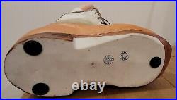 Antique German Heubach Piano Baby Boy In Shoe Figurine All Bisque Set