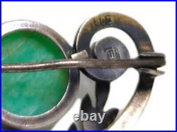 Antique German Jugendstil Art Nouveau Brooch/ Pin- Signed Depose 900 Silver