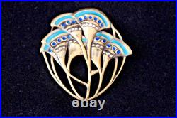 Antique German Jugendstil (Art Nouveau) T Fahrner silver brooch c 1900