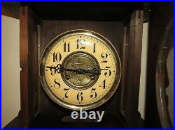 Antique German Junghans Free Swinger Wall Regulator Clock 8-Day, Time/Strike