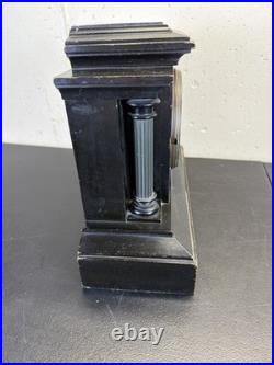 Antique German Junghans Wooden Mantle Clock 12Tx15Lx6W