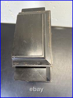 Antique German Junghans Wooden Mantle Clock 12Tx15Lx6W