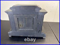 Antique German Junghans Wooden Mantle Clock 12Tx15Lx6W