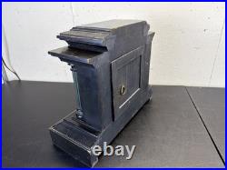 Antique German Junghans Wooden Mantle Clock 12Tx15Lx6W