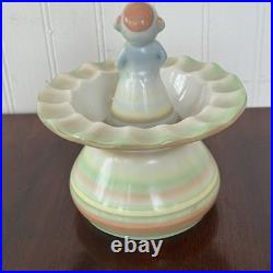 Antique German Kaestner Saxonia Porcelain Figural Ashtray 1930s Bavaria Style