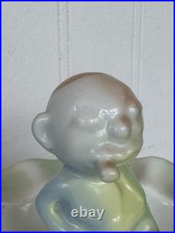 Antique German Kaestner Saxonia Porcelain Figural Ashtray 1930s Bavaria Style