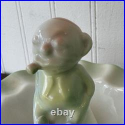 Antique German Kaestner Saxonia Porcelain Figural Ashtray 1930s Bavaria Style