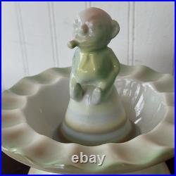Antique German Kaestner Saxonia Porcelain Figural Ashtray 1930s Bavaria Style