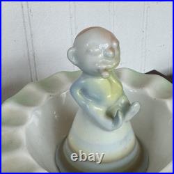 Antique German Kaestner Saxonia Porcelain Figural Ashtray 1930s Bavaria Style