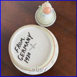 Antique German Kaestner Saxonia Porcelain Figural Ashtray 1930s Bavaria Style