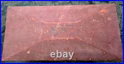Antique German Keepsake Box 1850's Handmade with logo or flowers Old Dirty