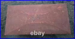 Antique German Keepsake Box 1850's Handmade with logo or flowers Old Dirty