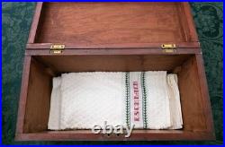 Antique German Keepsake Box 1850's Handmade with logo or flowers Old Dirty