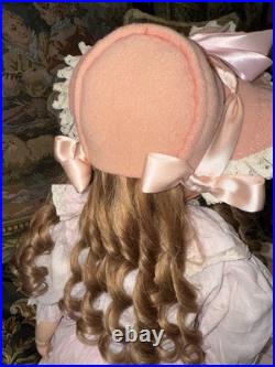 Antique German Kestner 154 Bisque Leather Body 26 Doll, sleepy eyes