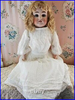 Antique German Kestner 154 Dep 10 Shoulder Plate Doll Leather Marked Body 24