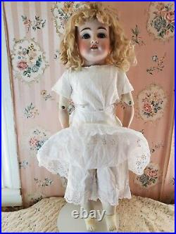 Antique German Kestner 154 Dep 10 Shoulder Plate Doll Leather Marked Body 24