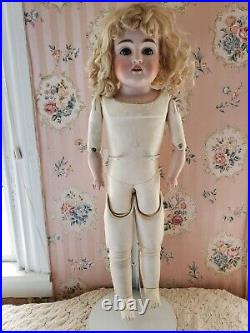 Antique German Kestner 154 Dep 10 Shoulder Plate Doll Leather Marked Body 24