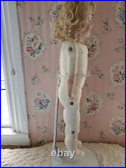 Antique German Kestner 154 Dep 10 Shoulder Plate Doll Leather Marked Body 24