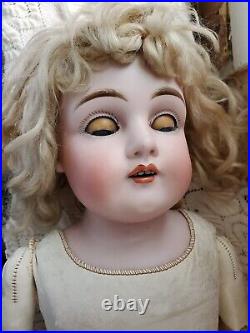 Antique German Kestner 154 Dep 10 Shoulder Plate Doll Leather Marked Body 24