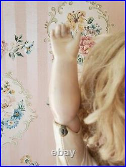 Antique German Kestner 154 Dep 10 Shoulder Plate Doll Leather Marked Body 24