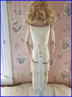 Antique German Kestner 154 Dep 10 Shoulder Plate Doll Leather Marked Body 24