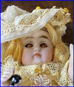 Antique German Kestner Miniature Mold #160 Bisque Mignonette Dollhouse Doll RARE