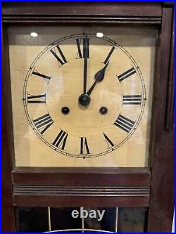 Antique German Kienzle Westminster Chime Wall Clock With Key Works