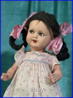 Antique German Koenig Wernicke Celluloid Flirty Eyes 18 Doll Original  Box