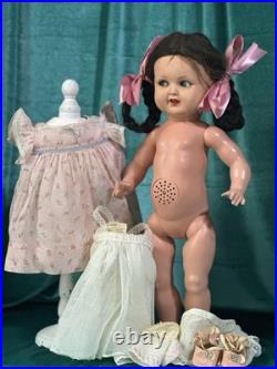 Antique German Koenig Wernicke Celluloid Flirty Eyes 18 Doll Original  Box