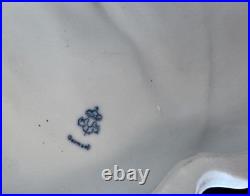 Antique German Lace Porcelain Figurine Two Ladies Reading, Holding Flowers