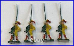 Antique German Landsknechte Figurines 1920s lot of 13 Painted