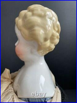 Antique German Large 27.5 Exposed Ears China Shoulder Head Gentleman Doll